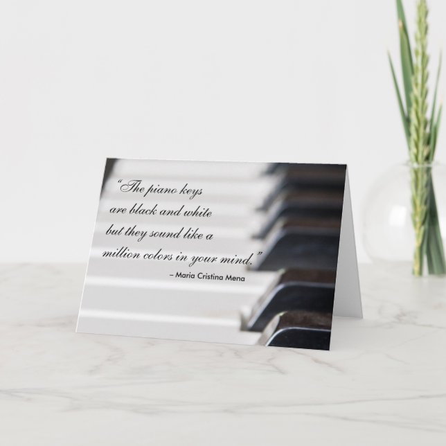 Carte Piano Keys Quote (Devant)