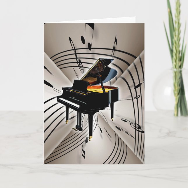 Carte Piano Notes et personnel (Devant)