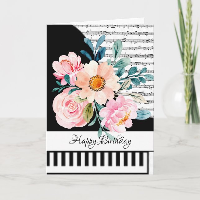Carte piano personnalisable (Devant)