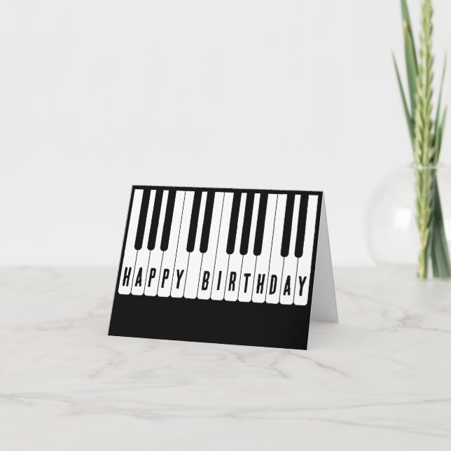 Carte Piano tuts Joyeux anniversaire (Devant)
