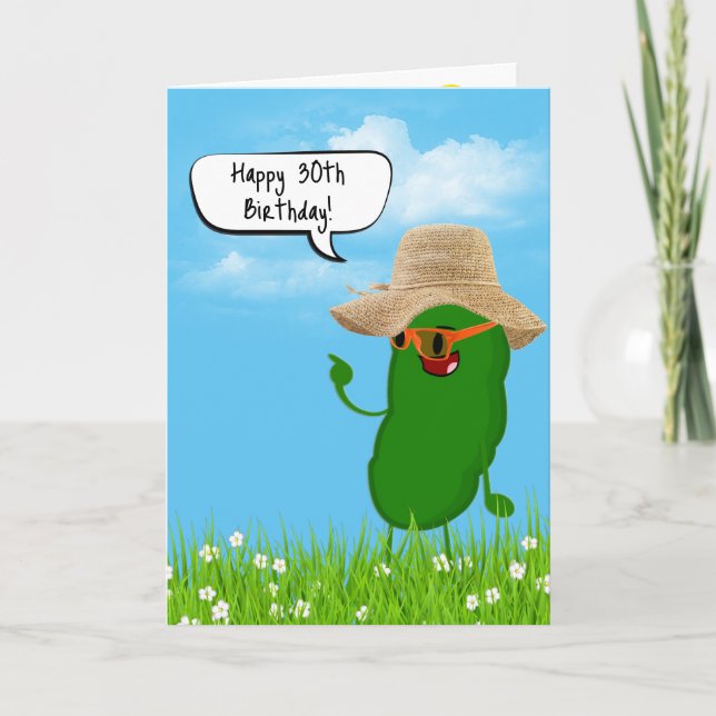 Carte Pickle Personne avec Casquette 30e anniversaire (Devant)