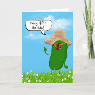 Carte Pickle Personne avec Casquette 40e anniversaire
