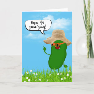 Carte Pickle Personne avec Casquette pour 45e anniversai