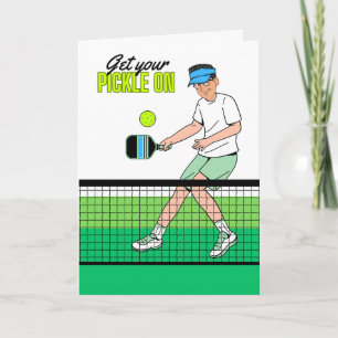 Carte Pickleball Anniversaire pour lui Obtenez votre chi