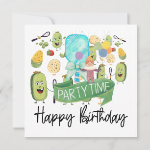 Carte Pickleball fête anniversaire