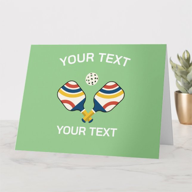 Carte Pickleball personnalisé (Petite plante)