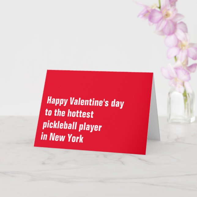 Carte Pickleball 💘 Saint-Valentin sur mesure (Orchidée)