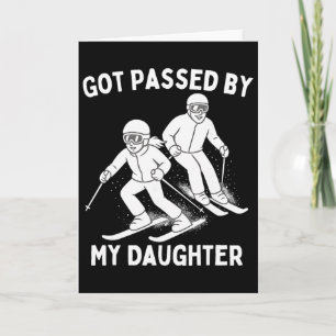 Carte Pié par ma fille Drôle de ski Ski Humour Hiver