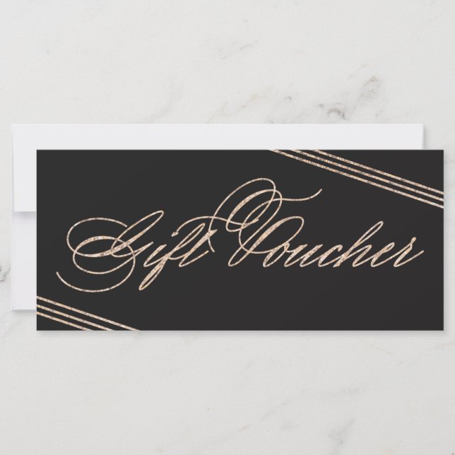 Carte Pièce cadeau Glam Black Gold 50 Photographie (Devant)