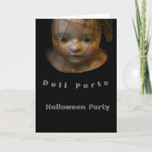 Carte Pièces de poupée hantées Halloween