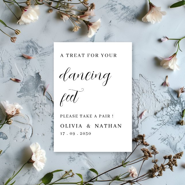 Carte Pied Mariage noir et blanc (Créateur téléchargé)