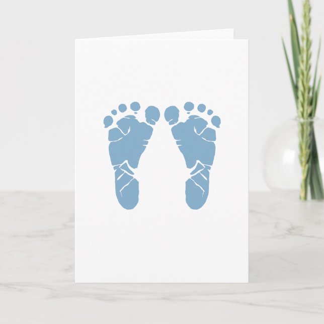 Carte Pieds bébé bleus (Devant)