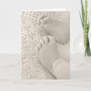 Carte Pieds bébé pour nouveau-enfant