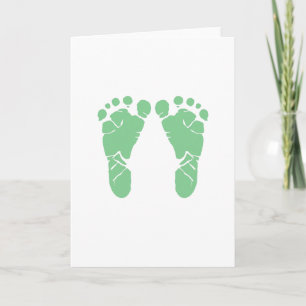 Carte Pieds bébé verts