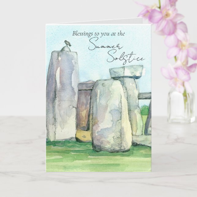 Carte Pierre de solstice d'été Stonehenge Angleterre ois (Orchidée)