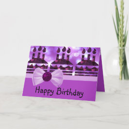 Carte Pierre gemme de gâteau d'anniversaire de Girlie