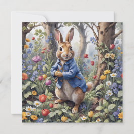 Carte Pierre le Lapin dans la forêt sauvage