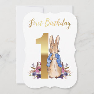 Carte Pierre le lapin Premier anniversaire