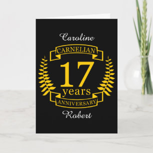 Carte Pierre précieuse Carnélian anniversaire de mariage