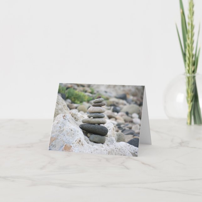 Carte Pierres zen dans la plage d'Almeria (Devant)