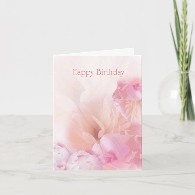 Carte Pies roses Joyeux anniversaire (Devant)