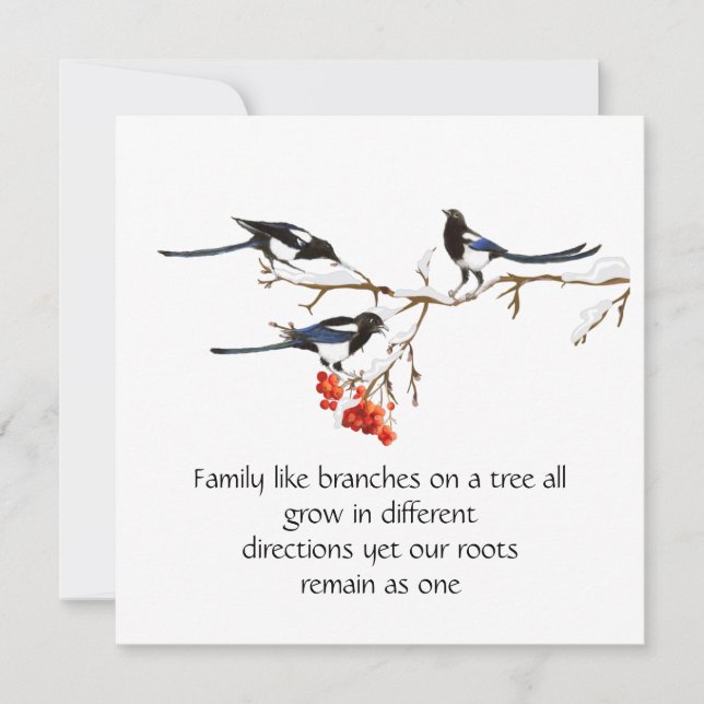 Carte Pieuvre aquarelle Famille Citation Animal Nature   (Devant)