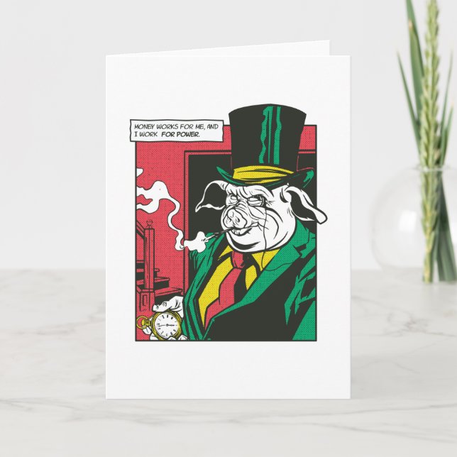 Carte Pig mafia animal comic (Devant)