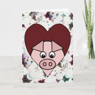 Carte Pig Valentine