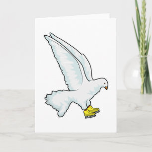 Carte Pigeon Patinage sur glace Patins sur glace