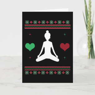 Carte Pilates Vilain Sweat de Noël Yoga Xmas