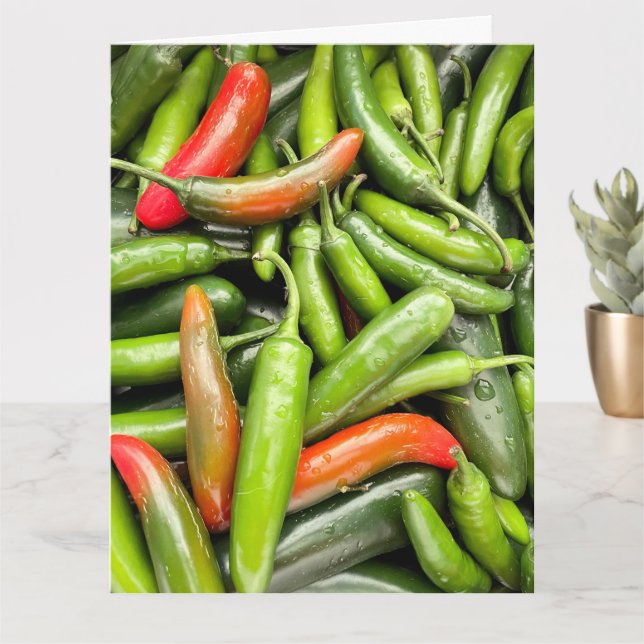 Carte Pile De Poivrons Épicés Vertes (Petite plante)
