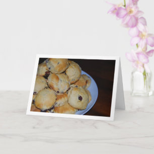 Carte Pile de Raisin Scones sur plaque