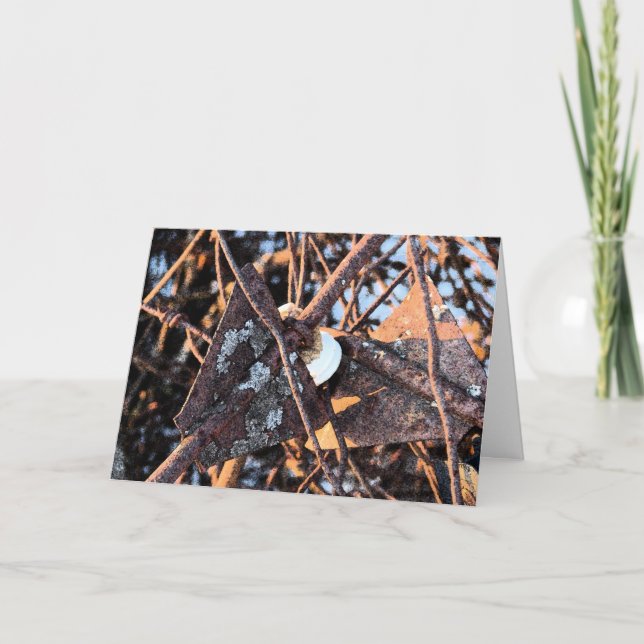 Carte Pile de soie rouillée, Anniversaire (Devant)