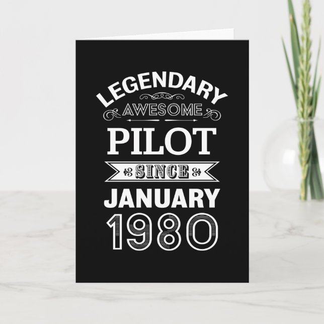 Carte Pilote Janvier 1980 40e anniversaire Cadeau (Devant)