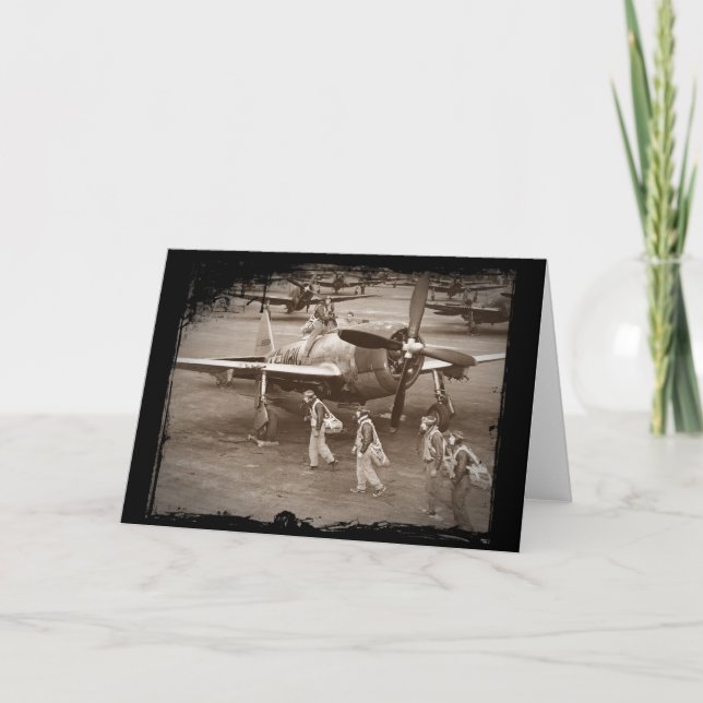 Carte Pilotes d'avion de chasse s'exerçant sur les coups (Devant)