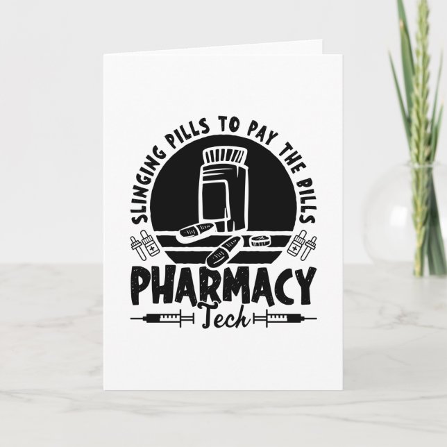 Carte Pilules de façade Pharmacy Technicien Cadeau (Devant)
