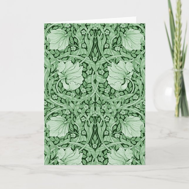 Carte Pimpernel Green, William Morris (Devant)