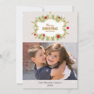Carte Pin de Noël & Ornements Photo