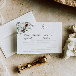 Carte Pin d'hiver recette élégante pour la mariée