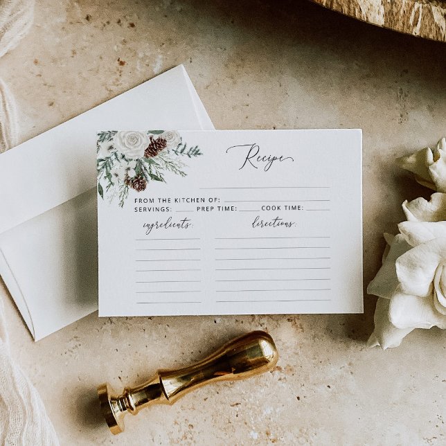 Carte Pin d'hiver recette élégante pour la mariée (Créateur téléchargé)