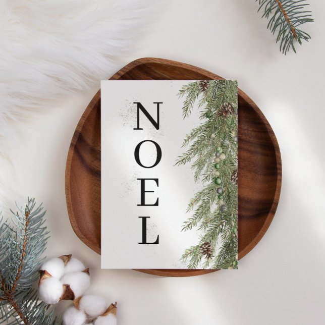 Carte Pine Garland Noel Business Christmas Holiday Card (Créateur téléchargé)