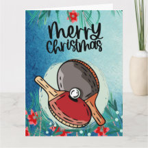 Ping Pong Paddle Noël Salutation
