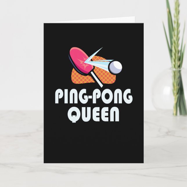 Carte Ping Pong Tennis Femme (Devant)