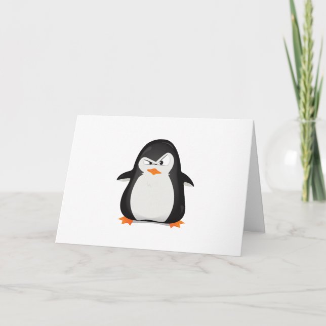Carte Pingouin fâché (Devant)