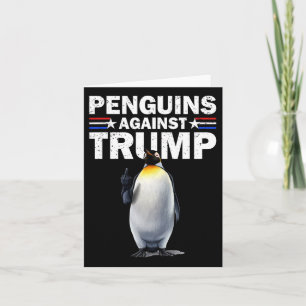 Carte Pingouin palmes vers le haut résiste aux pingouins