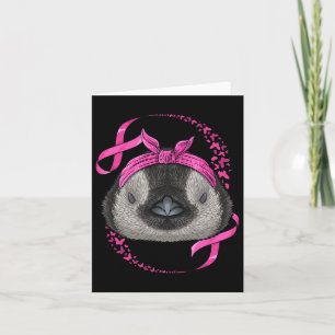 Carte Pingouin Sensibilisation au cancer du sein Pink By