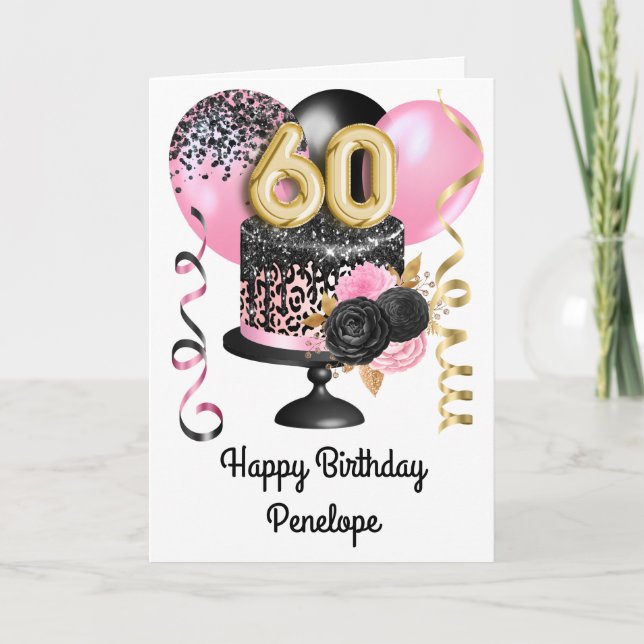 Carte Pink and Black Gold 60e anniversaire (Devant)