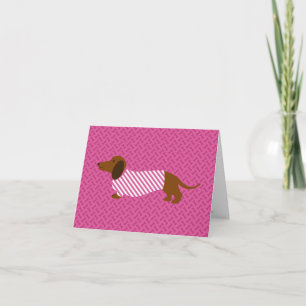 Carte Pink Dachshund Mothers Day