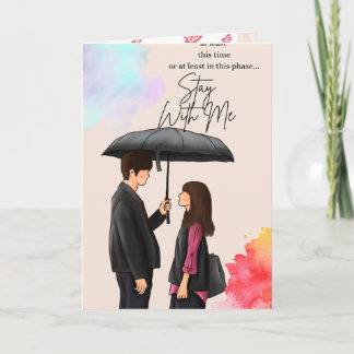 Carte Pink Floral Butterfly Folded Greeting Card – Blank