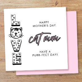 Carte Pink Happy Mother's Day from The Cat Purrfect